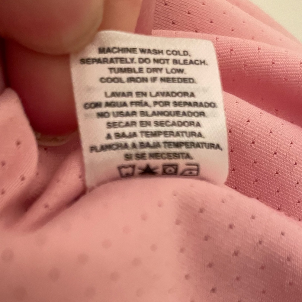 Bold Spirit Vintage Lt Pink Full Zip Perforated Mesh Jacket Grey Collar & Stripe - Picture 16 of 16